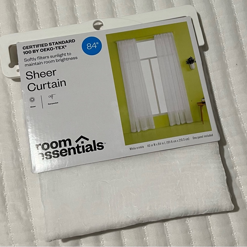NWT Sheer Curtain- target brand